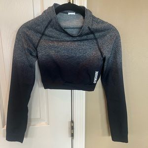 Ombré gymshark long sleeve crop top